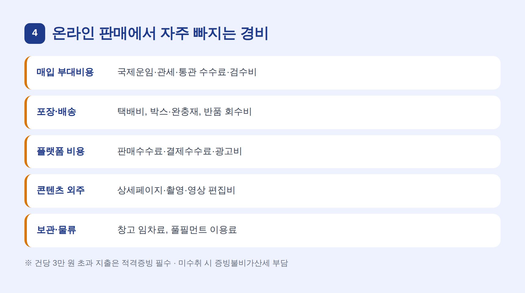 상암 스마트스토어 세무기장에서 자주 빠지는 경비 항목 정리
