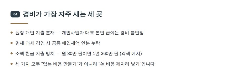 병원 경비가 새는 세 곳 — 쌍문 병원 세무기장 점검 포인트