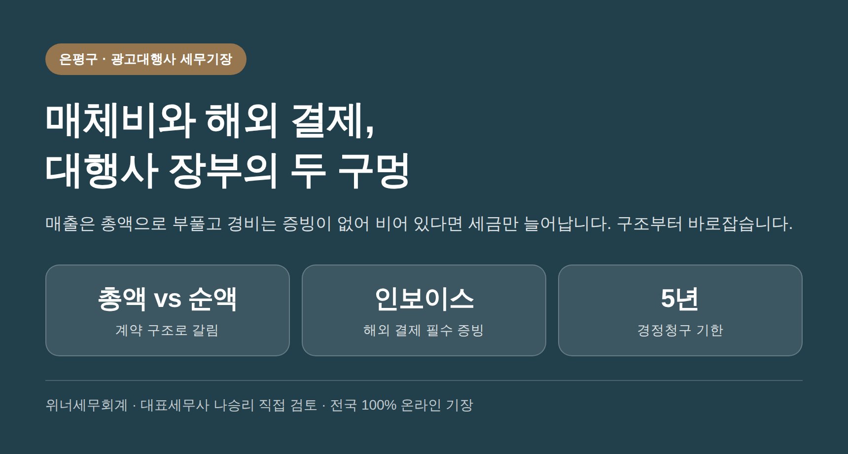 은평구 광고대행사 세무기장, 클라우드·SaaS·광고비 비용처리 기준 (은평구 광고대행사 세무사)