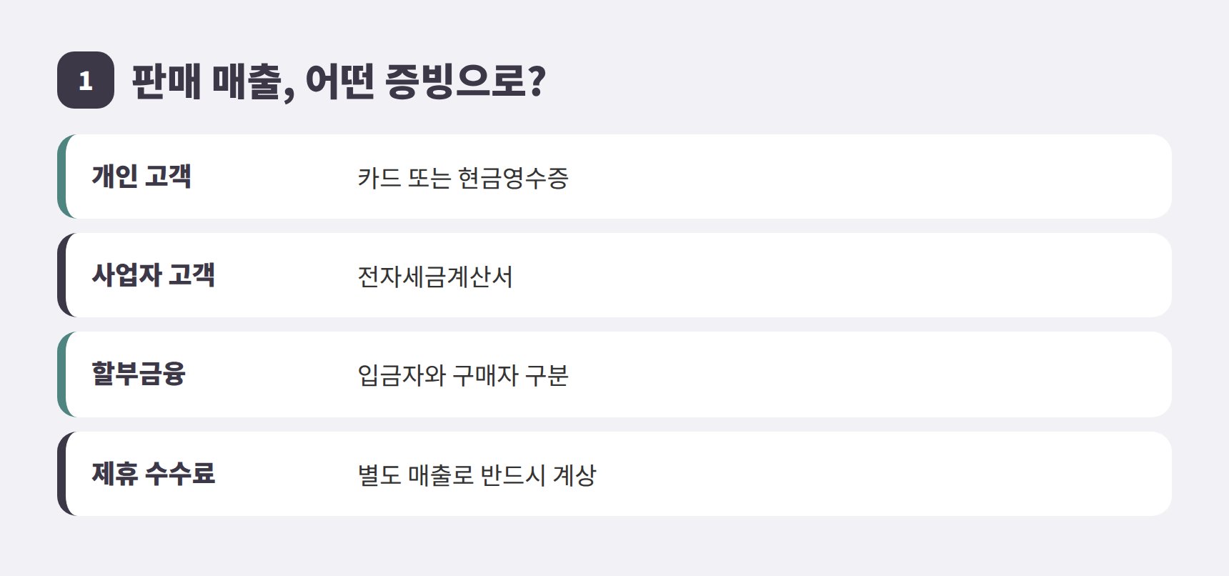 중고차 판매 매출 경로별 증빙 발행 방법