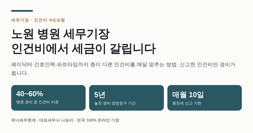 노원 병원 세무기장 인건비·4대보험 핵심 정리