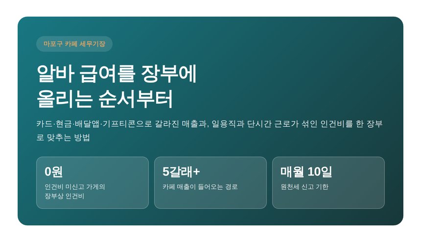 마포구 카페 세무기장 — 알바 급여를 장부에 올리는 순서부터 (마포구 카페 세무사)