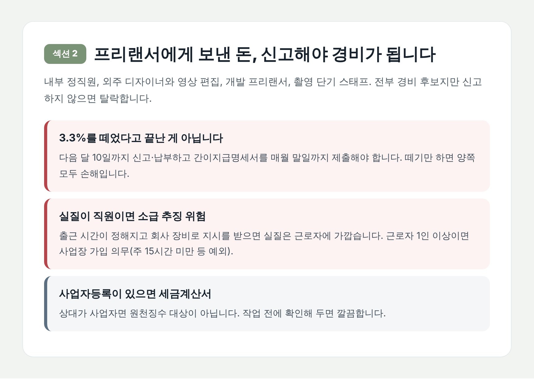 프리랜서 외주비 원천징수와 간이지급명세서 제출